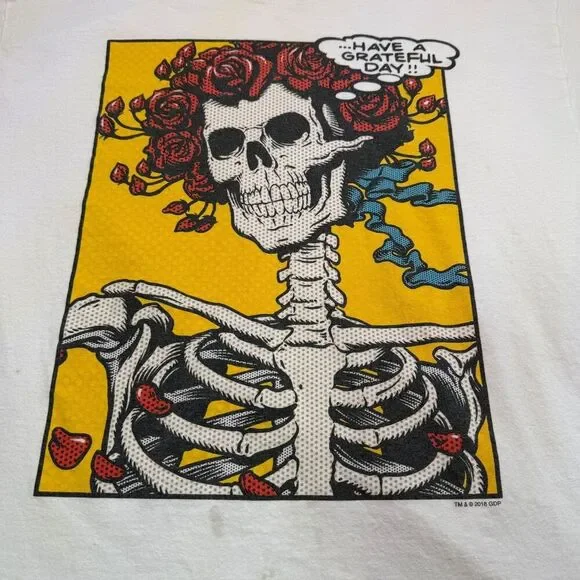 Bertha Pop Art Grateful Dead Shirt - Liquid Blue Have a Grateful Day T-shirt XL - Picture 7 of 11